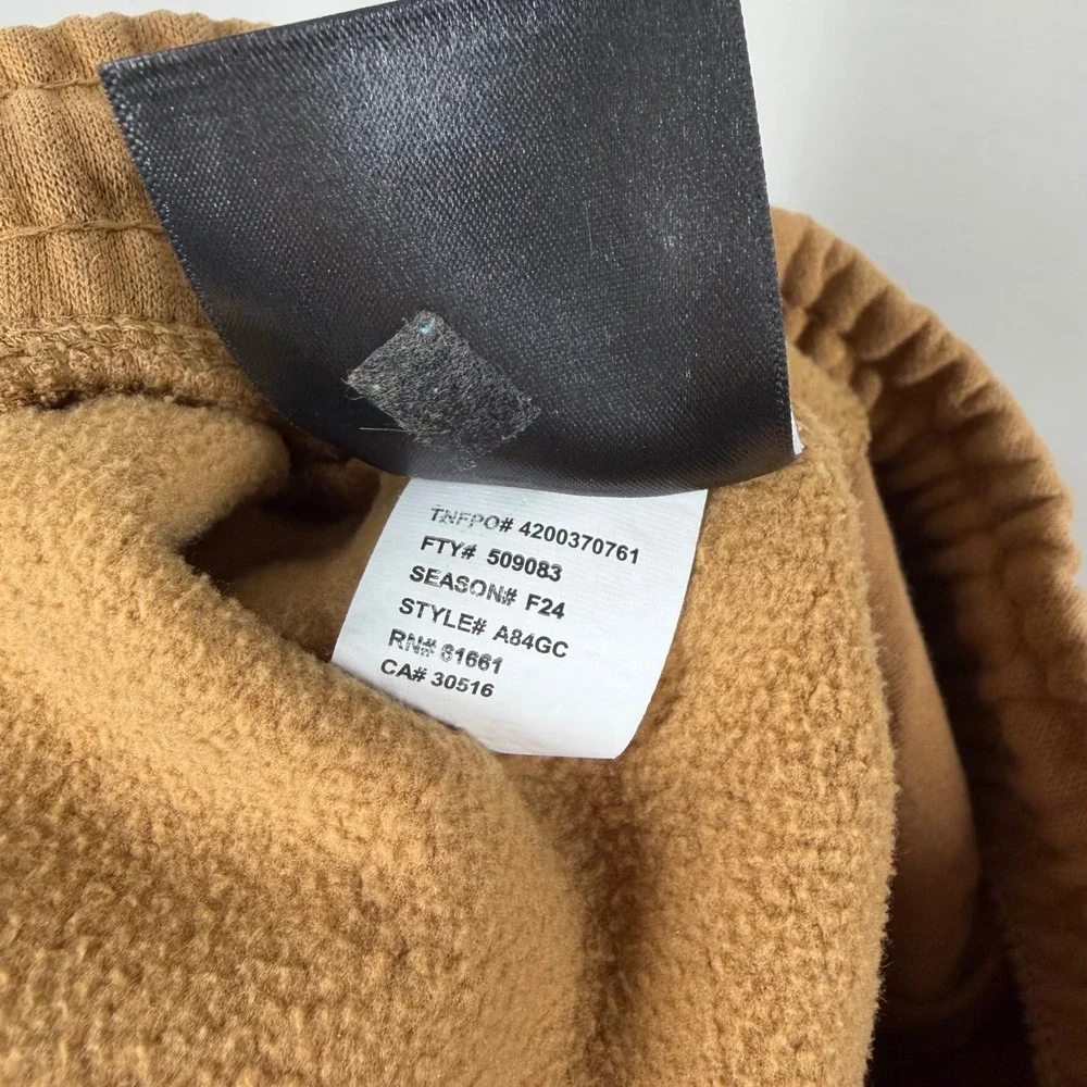 The North Face Mens Circular Design Fleece Sweatpants Brown A84GC Large